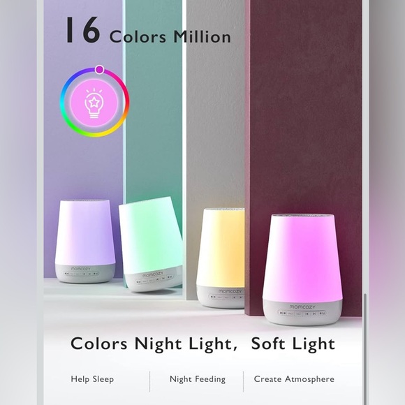 Momcozy Baby White Sound Machine, Toddler Sleep Trainer, Personal Sleep Routine - Picture 7 of 9